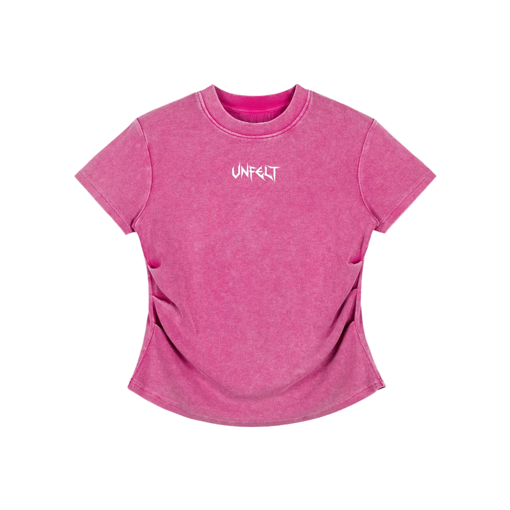 Vintage Wash Bodycon Tee x Metal Script