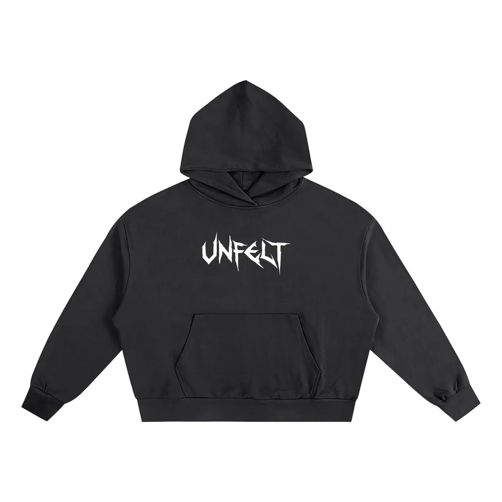 Boxy Oversize Hoodie x Unfelt Script