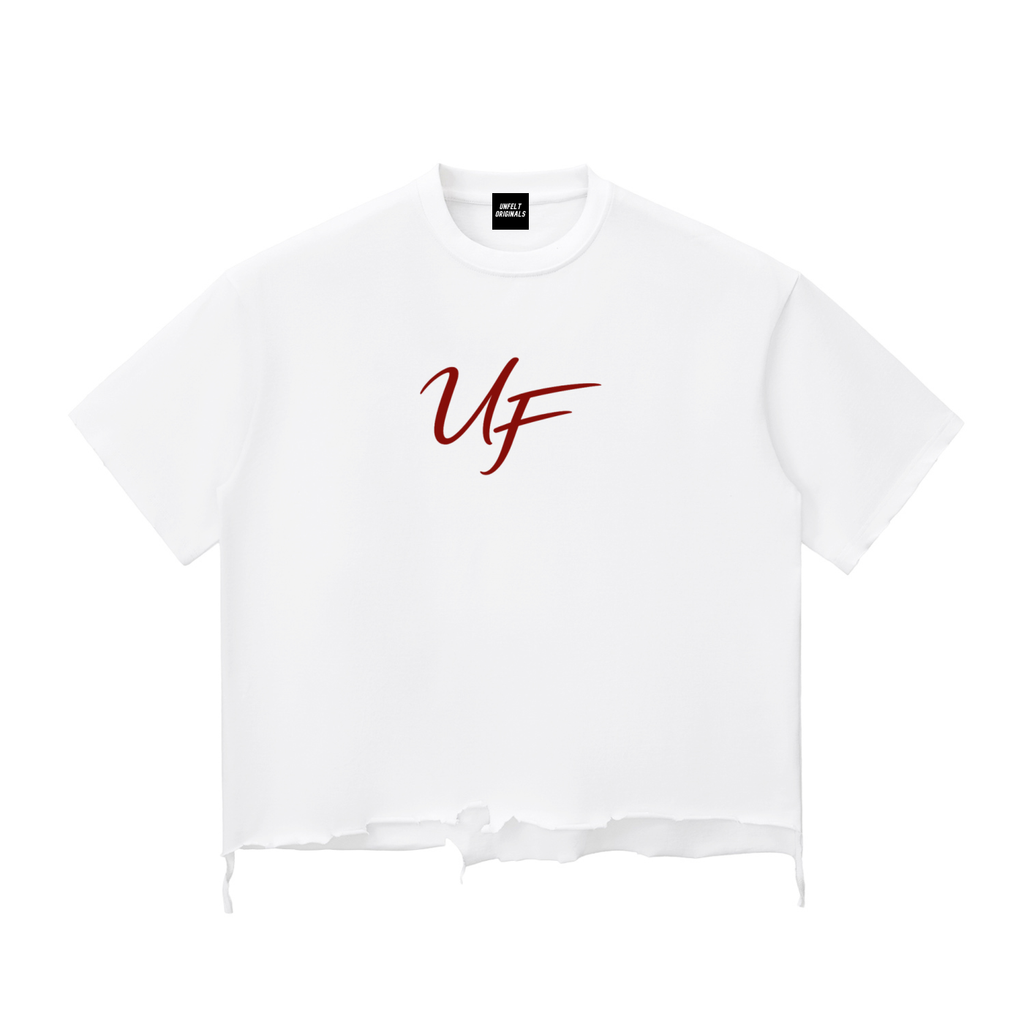 Snow Wash Raw-Hem Boxy T-shirt x Unfelt Rose