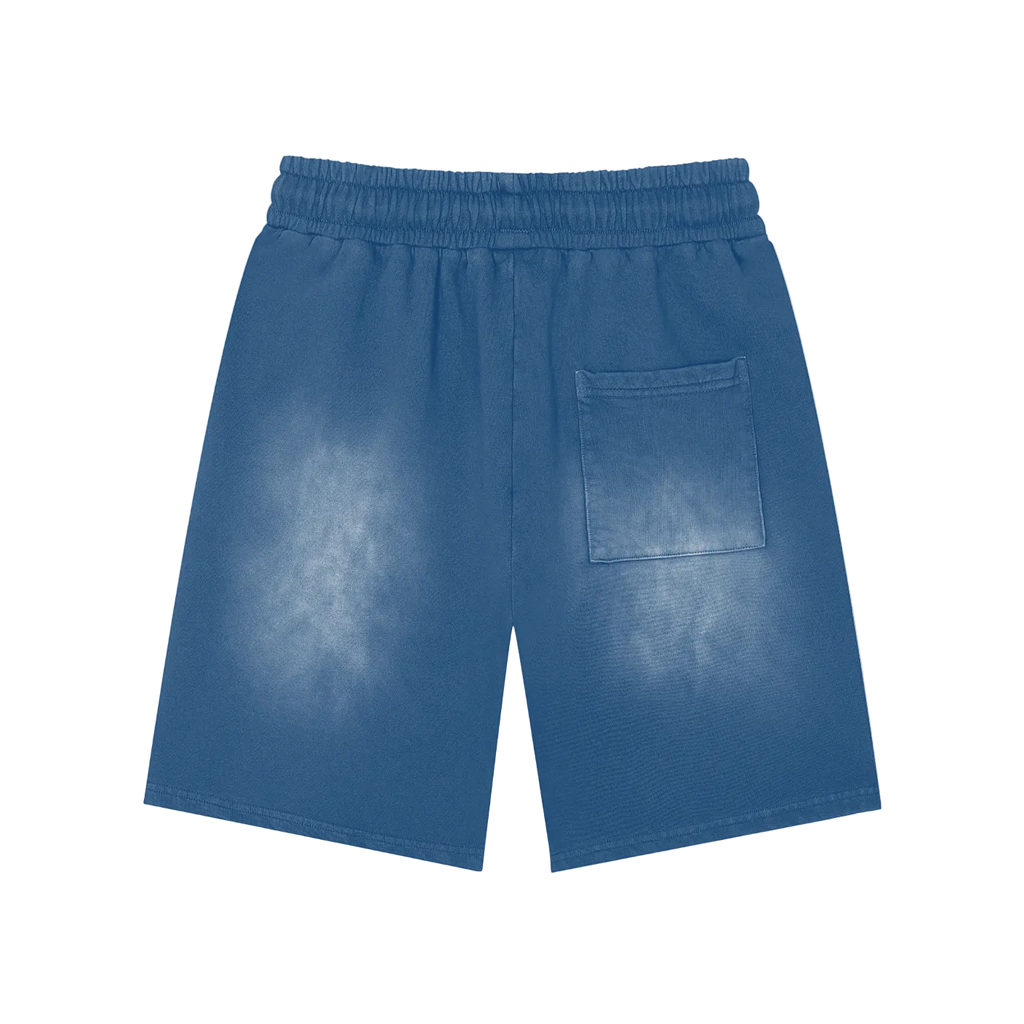 Rectangle Patch Wash Shorts x Metal Script