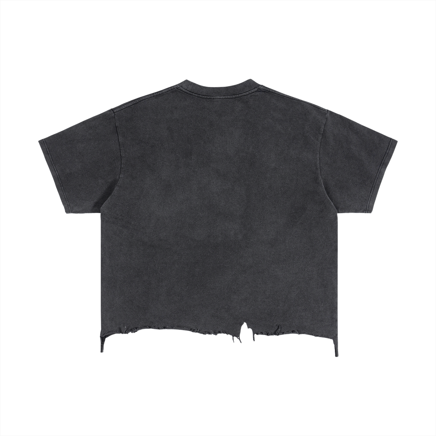 Vintage Wash Boxy Distressed Hem T-Shirt x Unfelt Script