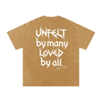 Snow Wash Oversized Cotton Tee x Unfelt Script