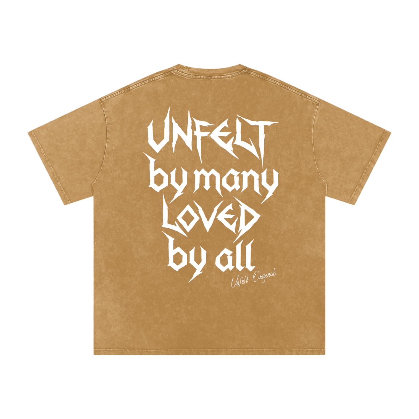 Snow Wash Oversized Cotton Tee x Unfelt Script