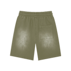 Rectangle Patch Wash Shorts x Metal Script
