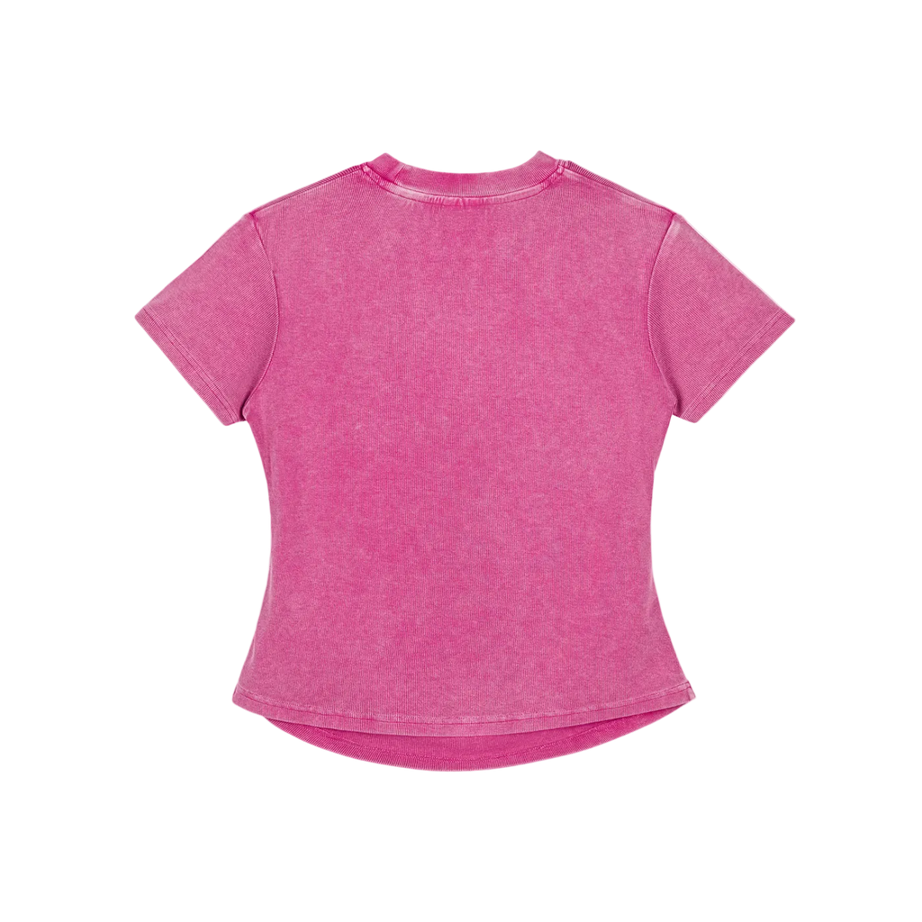 Vintage Wash Bodycon Tee x Metal Script