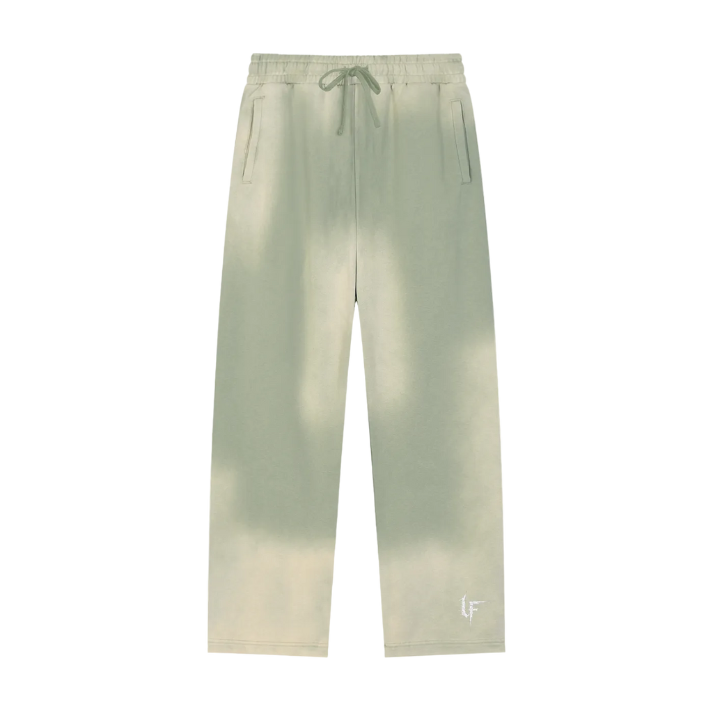 Sun Fade Raw Edge Straight-Leg Sweats x Metal Script