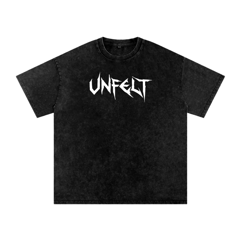 Snow Wash Oversized Cotton Tee x Unfelt Script