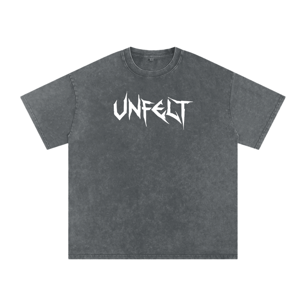 Snow Wash Oversized Cotton Tee x Unfelt Script