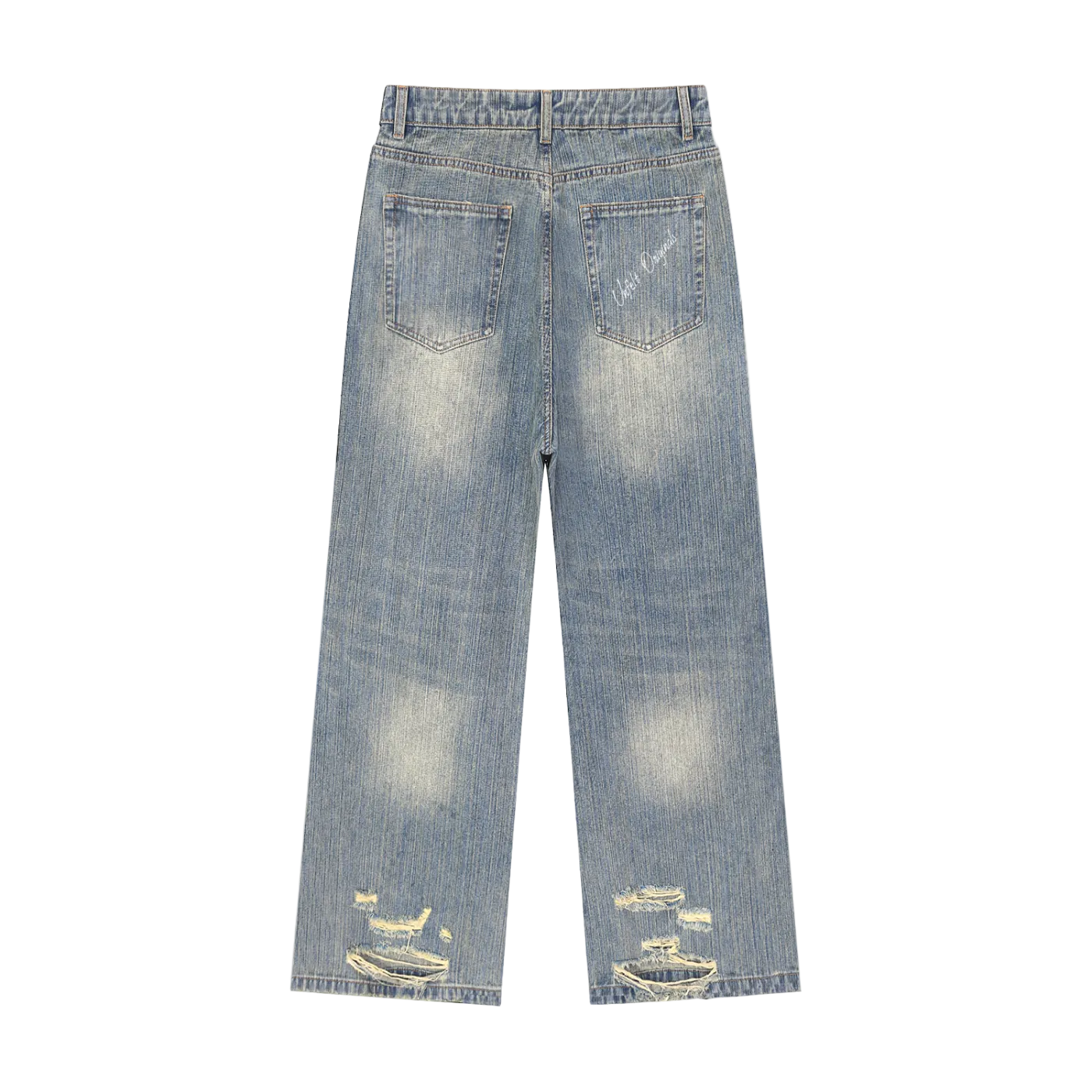 Vintage Wash Distressed Denim Jeans x Unfelt Originals