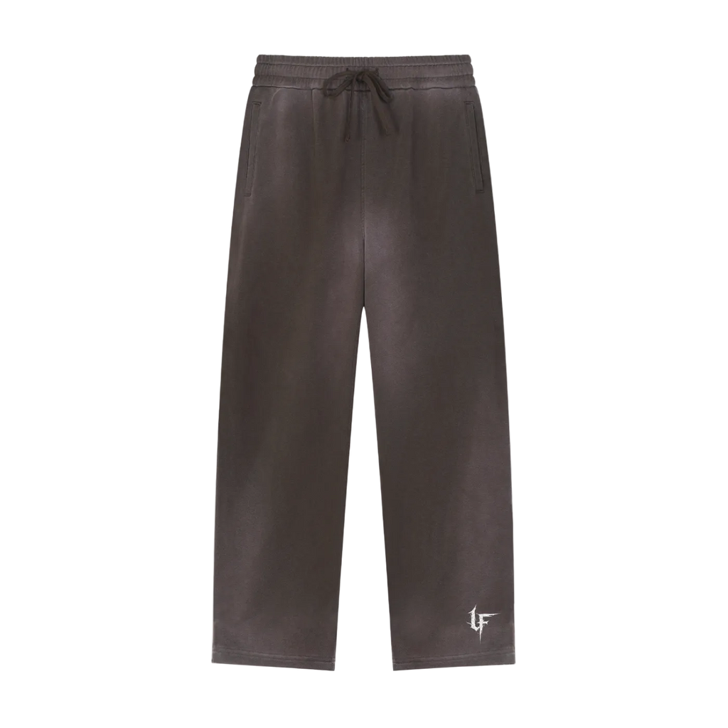 Sun Fade Raw Edge Straight-Leg Sweats x Metal Script