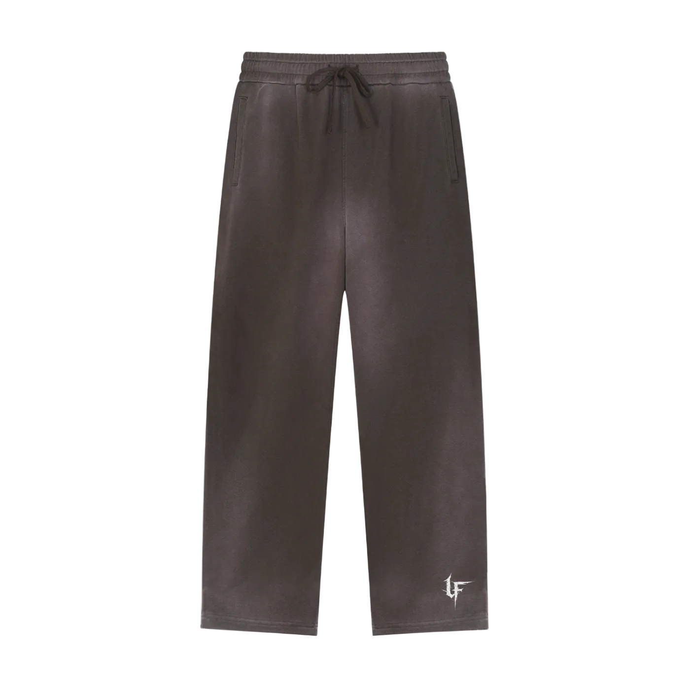 Sun Fade Raw Edge Straight-Leg Sweats x Metal Script