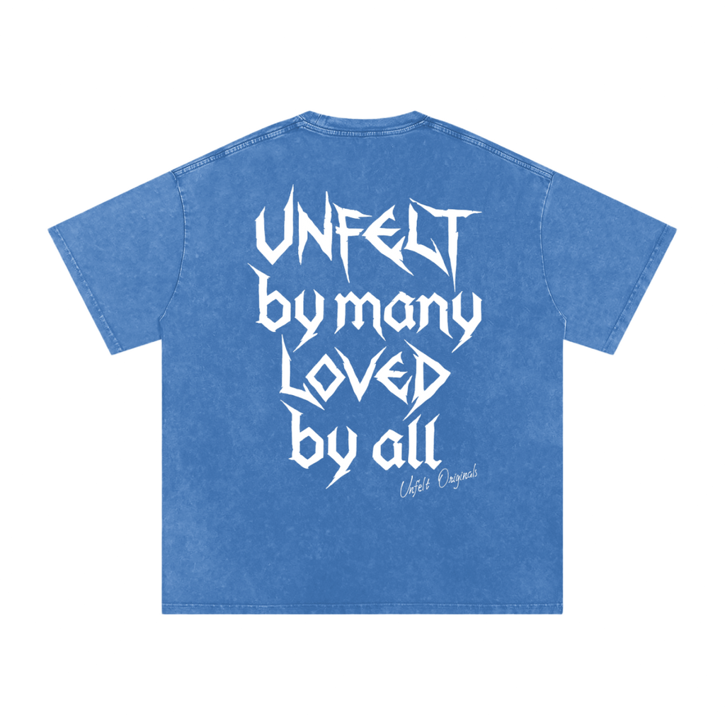 Snow Wash Oversized Cotton Tee x Unfelt Script