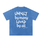 Snow Wash Oversized Cotton Tee x Unfelt Script