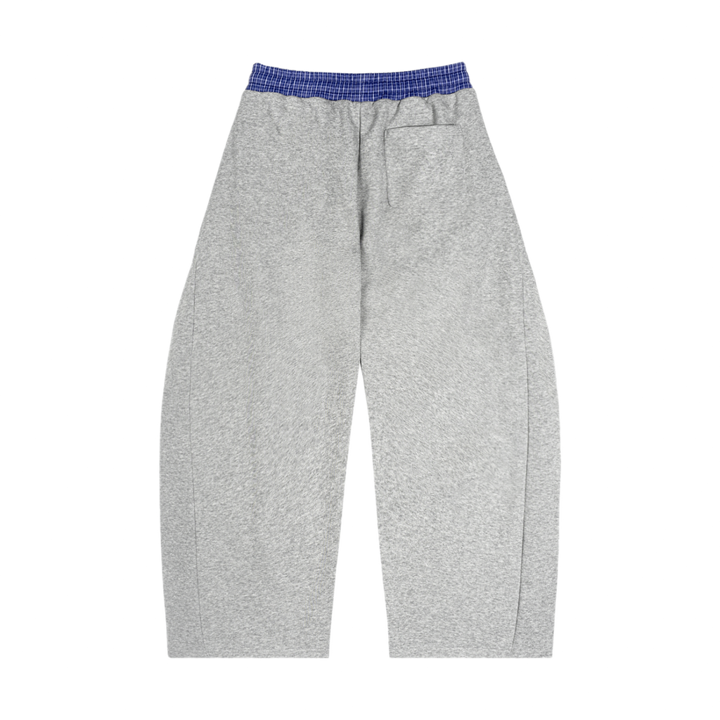 Contrast Plaid Boxy Zip Up Hoodie & Barrel Sweatpants x Unfelt Originals Set