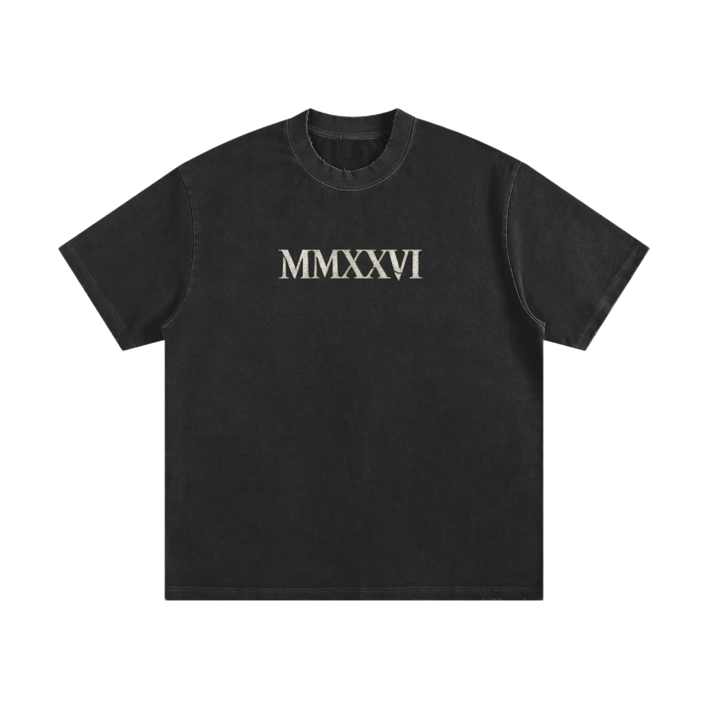 Heavyweight Vintage Wash Frayed Tee x Invictus