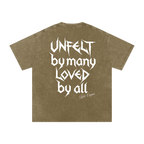 Snow Wash Oversized Cotton Tee x Unfelt Script