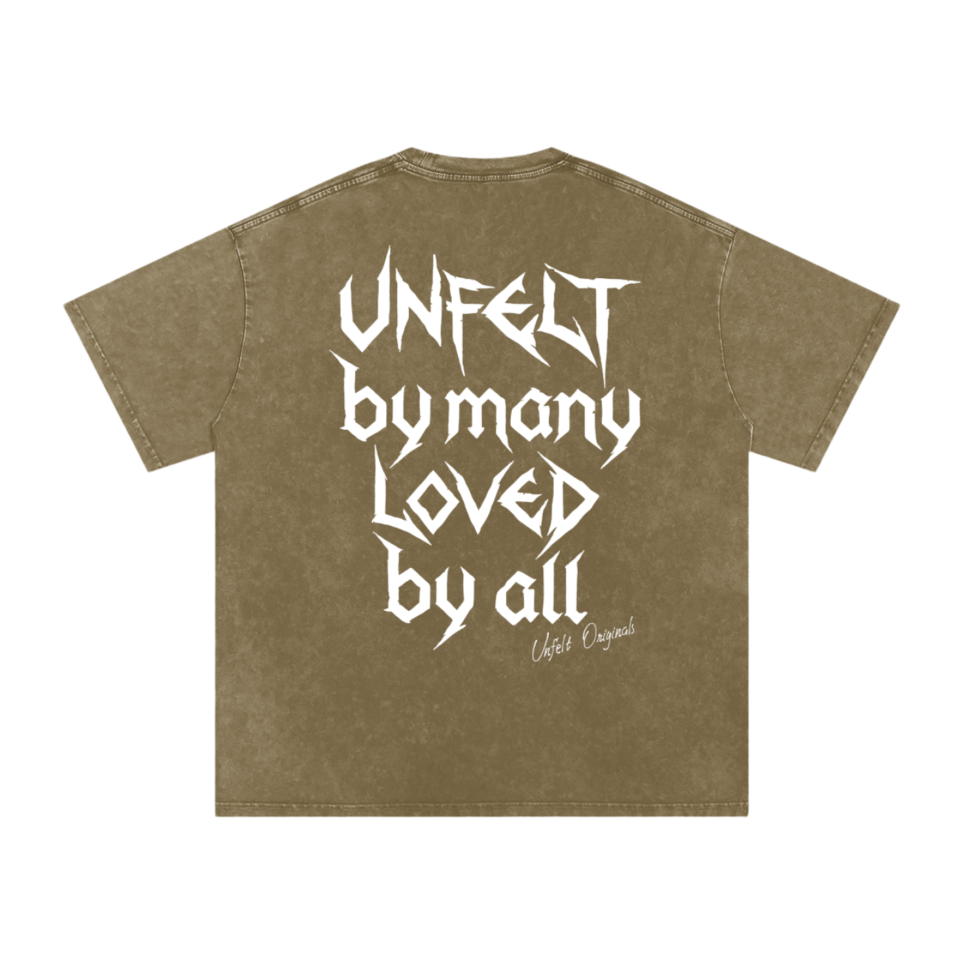 Snow Wash Oversized Cotton Tee x Unfelt Script