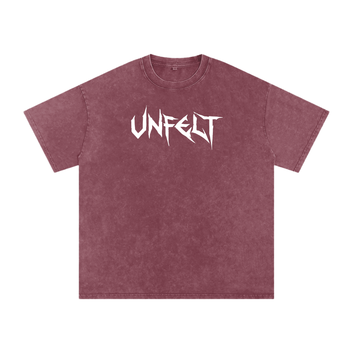 Snow Wash Oversized Cotton Tee x Unfelt Script