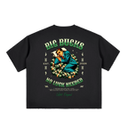 Boxy Half-Sleeve Raw-Edge T-Shirt x No Luck Needed