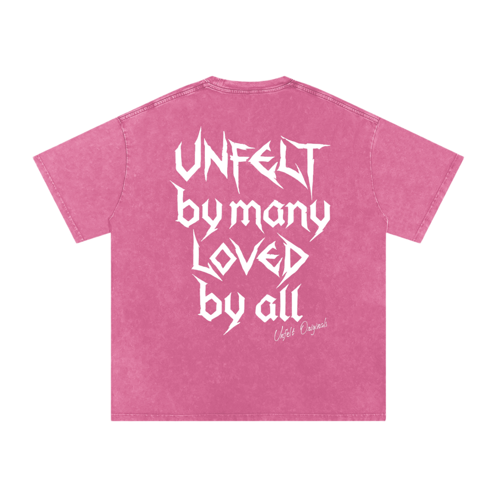 Snow Wash Oversized Cotton Tee x Unfelt Script