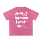 Snow Wash Oversized Cotton Tee x Unfelt Script