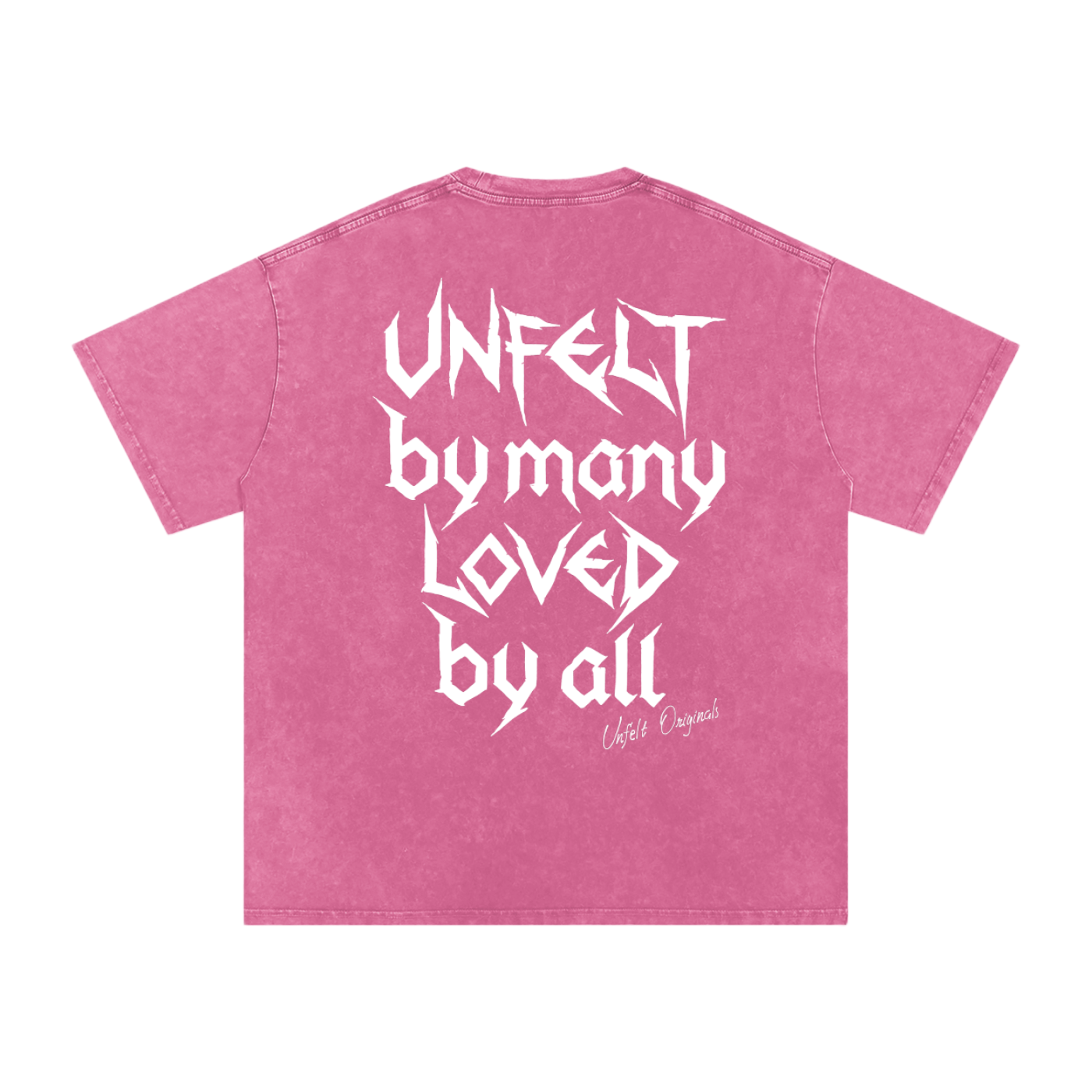 Snow Wash Oversized Cotton Tee x Unfelt Script