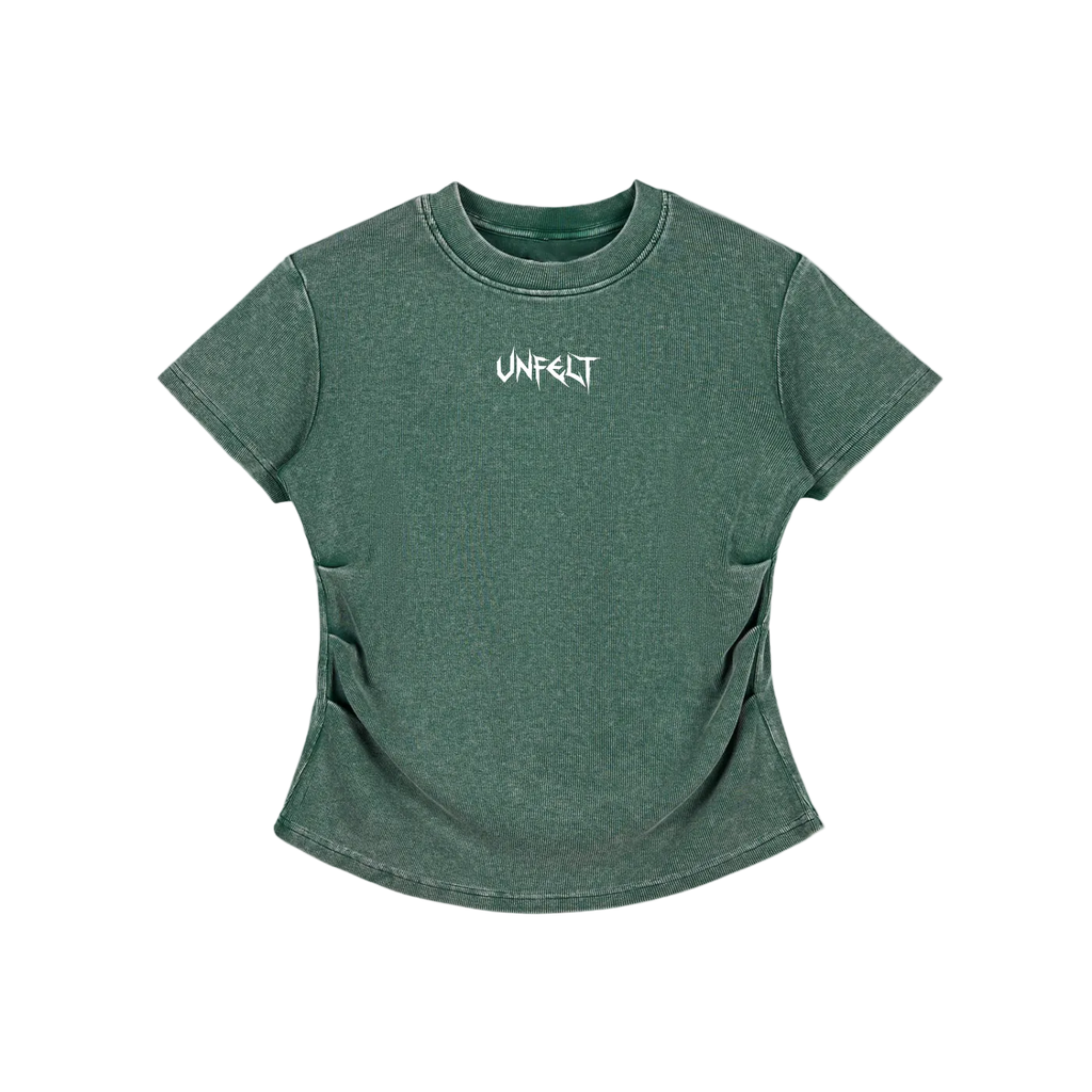 Vintage Wash Bodycon Tee x Metal Script