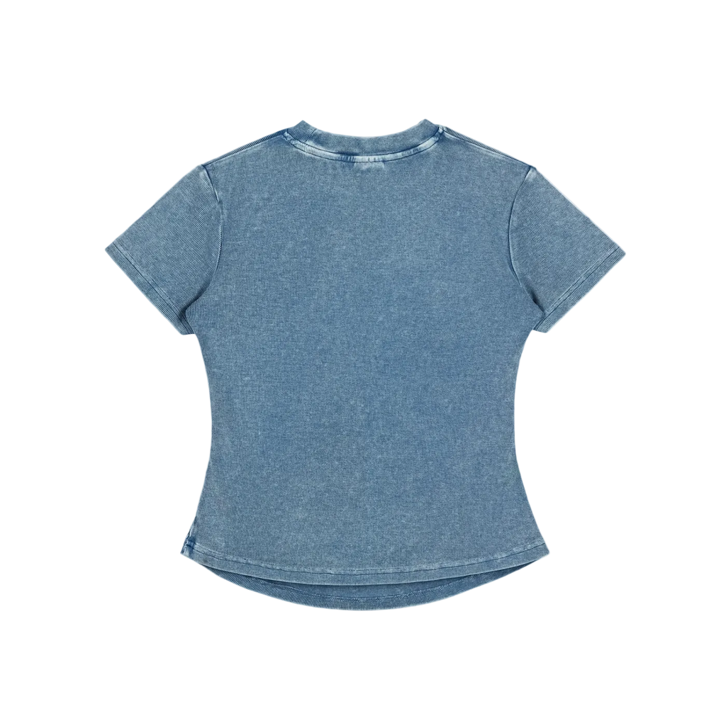 Vintage Wash Bodycon Tee x Metal Script