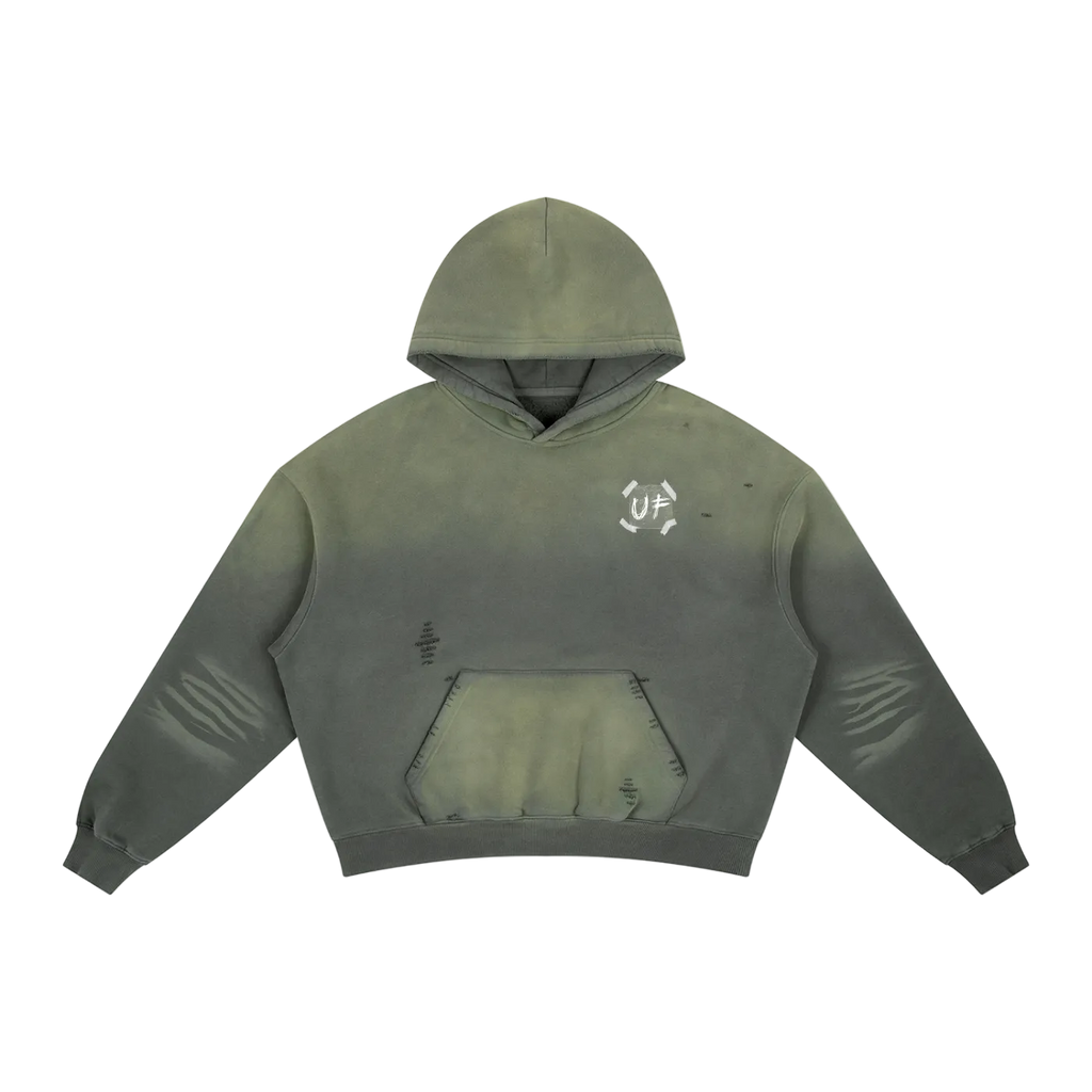 Frayed Sunfade Boxy Hoodie x Sealed Pressure