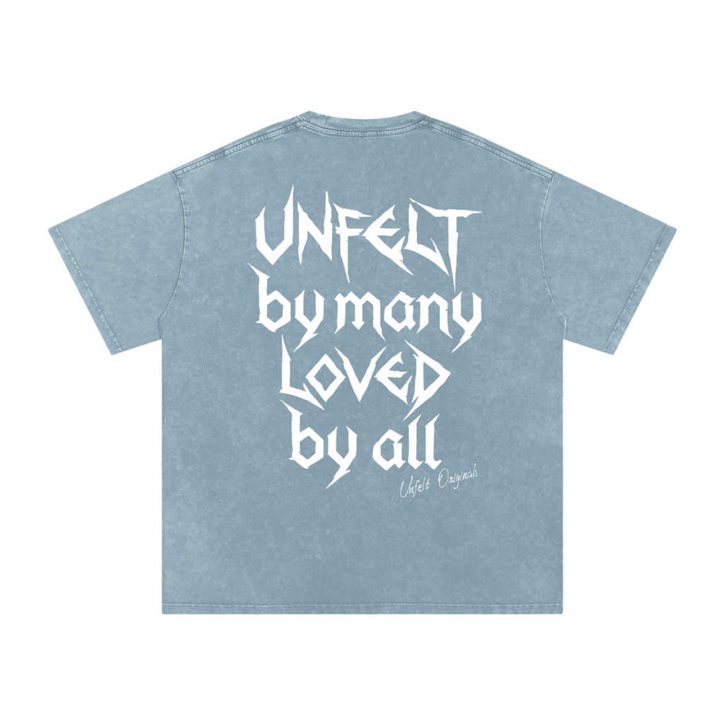 Snow Wash Oversized Cotton Tee x Unfelt Script