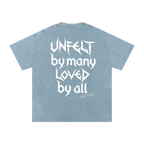 Snow Wash Oversized Cotton Tee x Unfelt Script