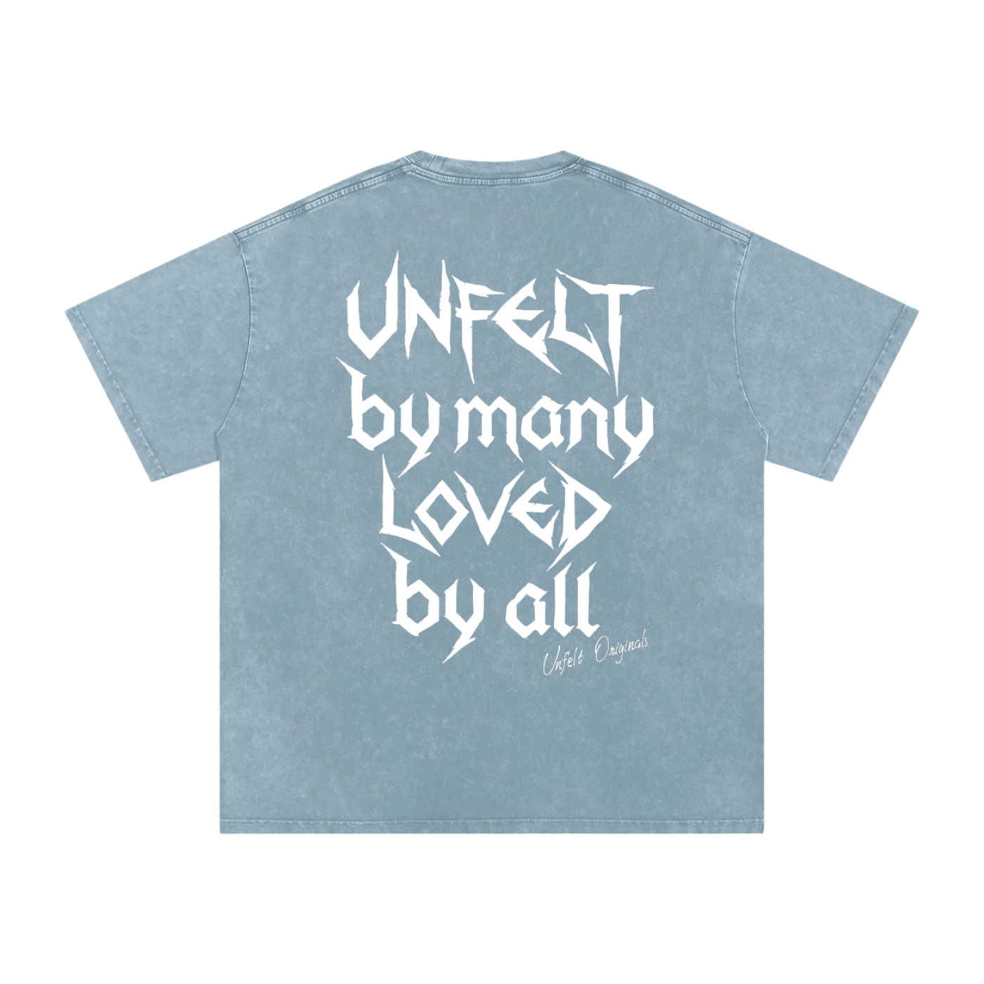 Snow Wash Oversized Cotton Tee x Unfelt Script