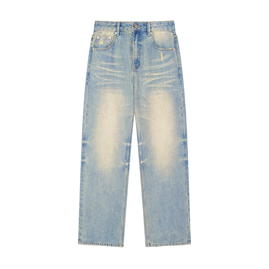 Sun Fade Raw Hem Denim Jeans x Unfelt Originals