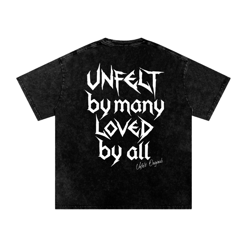 Snow Wash Oversized Cotton Tee x Unfelt Script