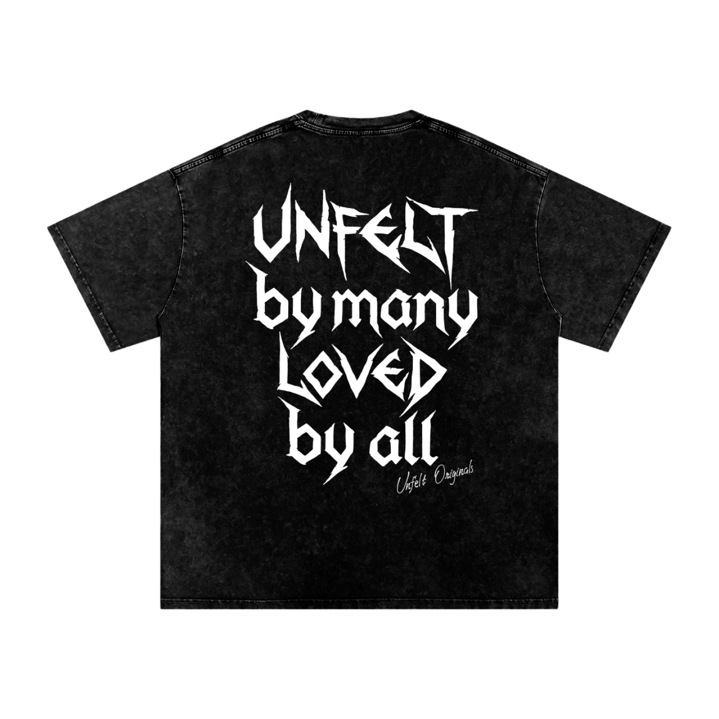 Snow Wash Oversized Cotton Tee x Unfelt Script