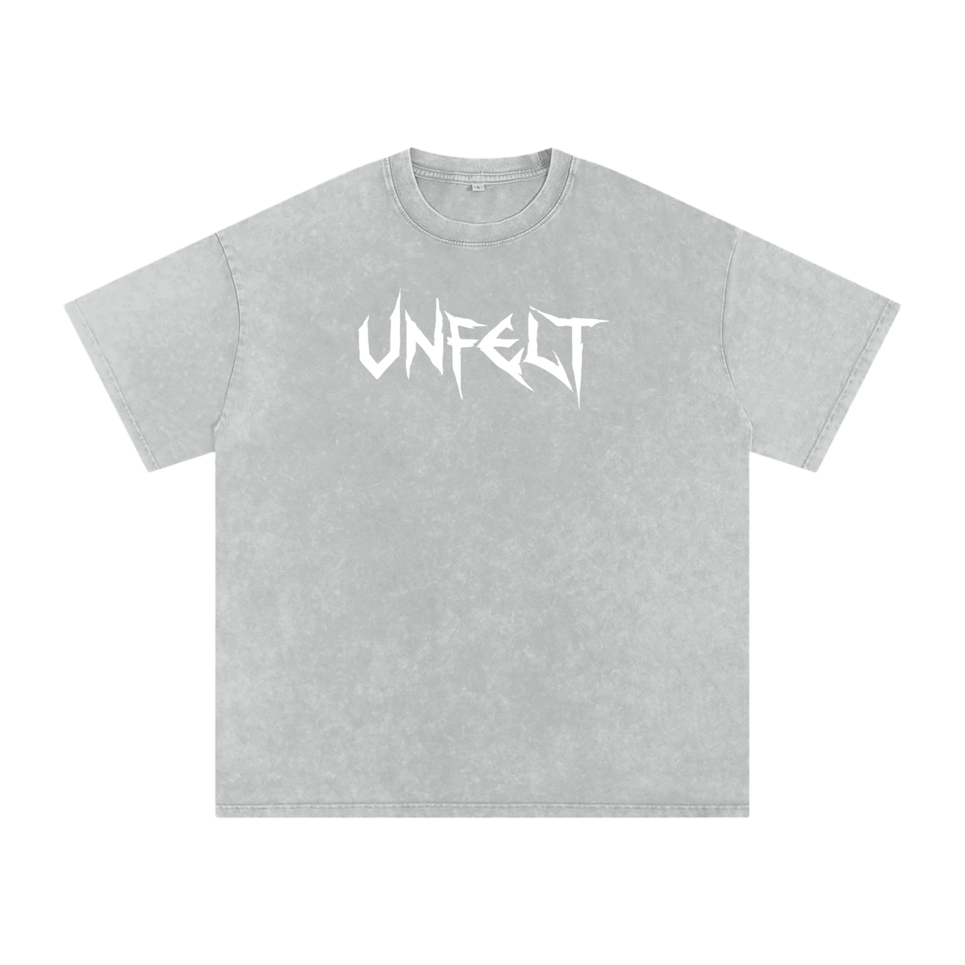 Snow Wash Oversized Cotton Tee x Unfelt Script