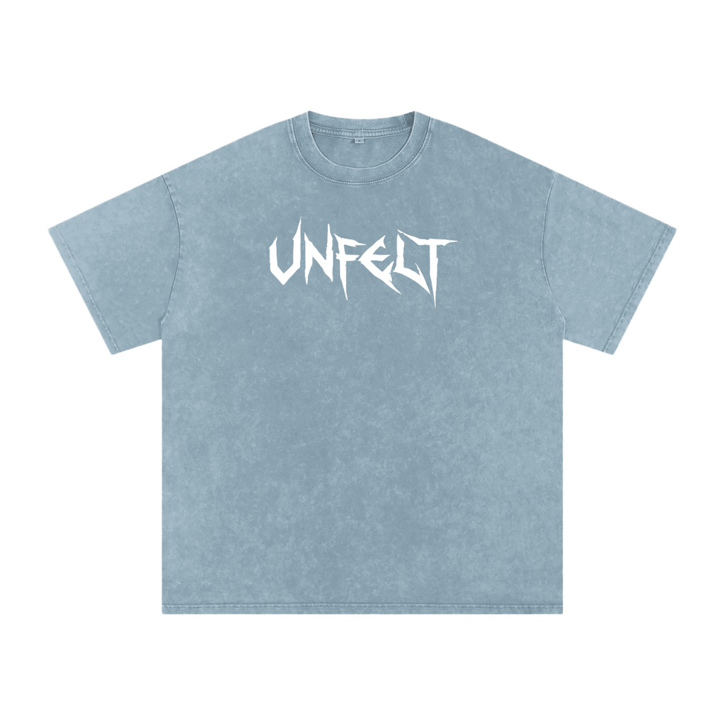 Snow Wash Oversized Cotton Tee x Unfelt Script
