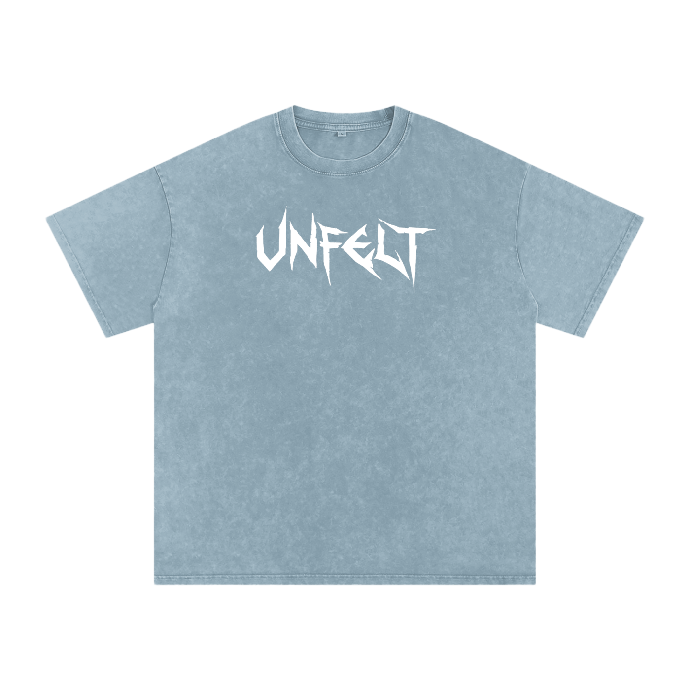 Snow Wash Oversized Cotton Tee x Unfelt Script