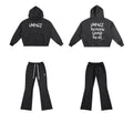 Boxy Oversized Hoodie & Flared Sweatpants x Unfelt Script Set