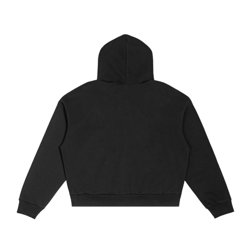 Contrast Plaid Boxy Zip Hoodie x Unfelt Originals