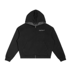 Contrast Plaid Boxy Zip Up Hoodie & Barrel Sweatpants x Unfelt Originals Set