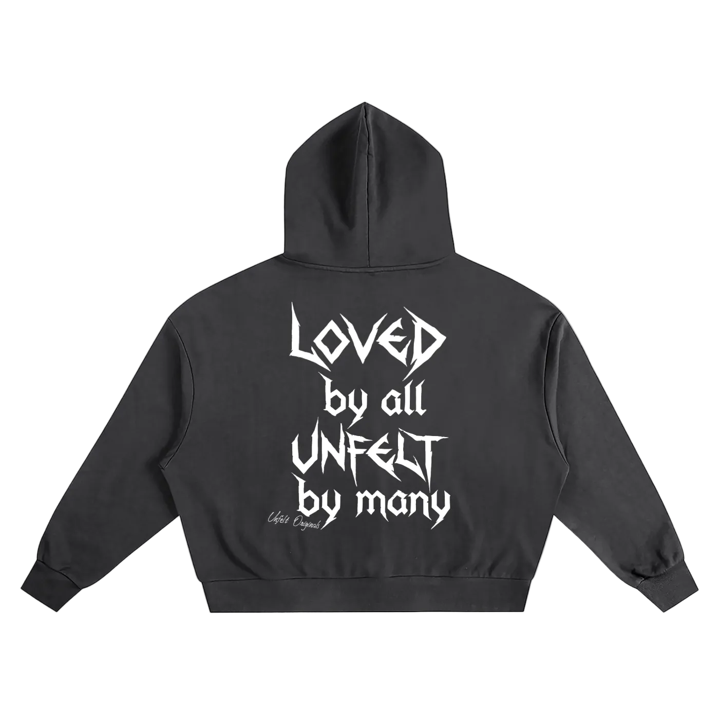 Boxy Oversize Hoodie x Unfelt Script