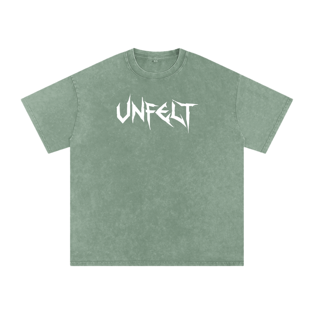 Snow Wash Oversized Cotton Tee x Unfelt Script
