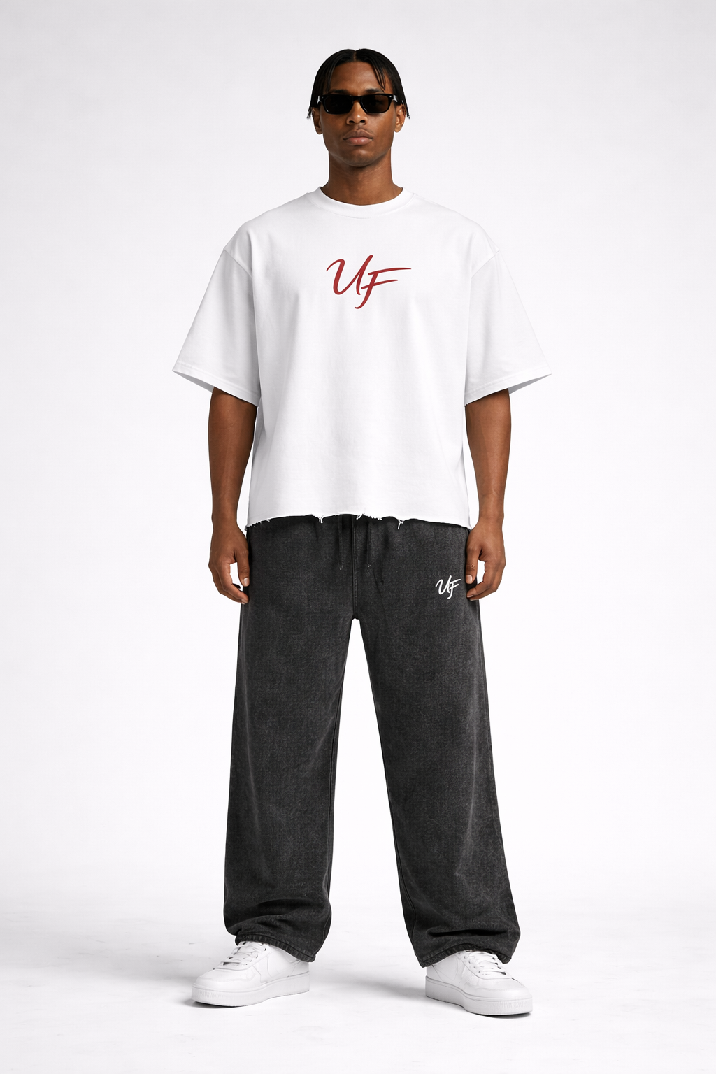 Snow Wash Raw-Hem Boxy T-shirt x Unfelt Rose