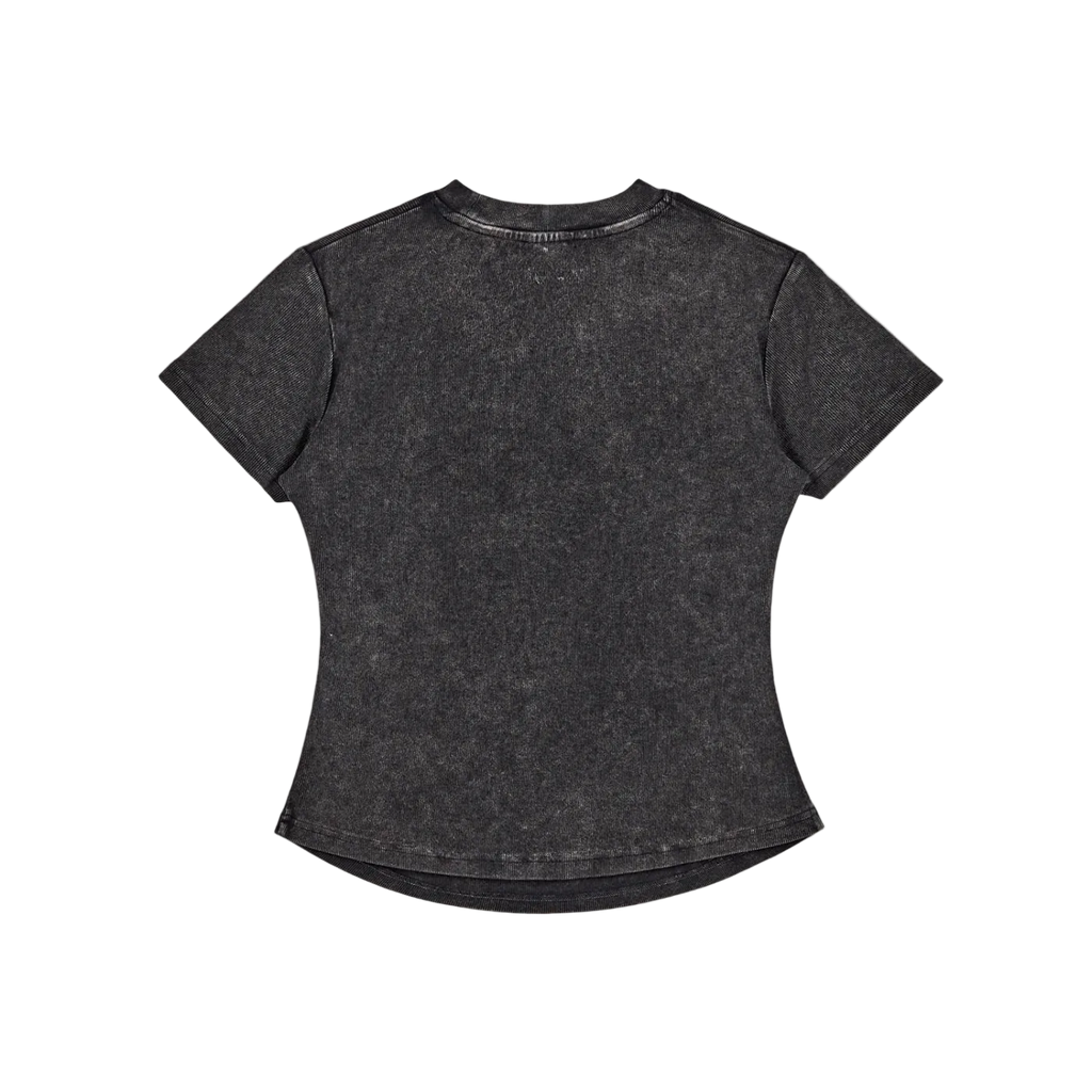 Vintage Wash Bodycon Tee x Metal Script