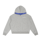 Contrast Plaid Boxy Zip Up Hoodie & Barrel Sweatpants x Unfelt Originals Set