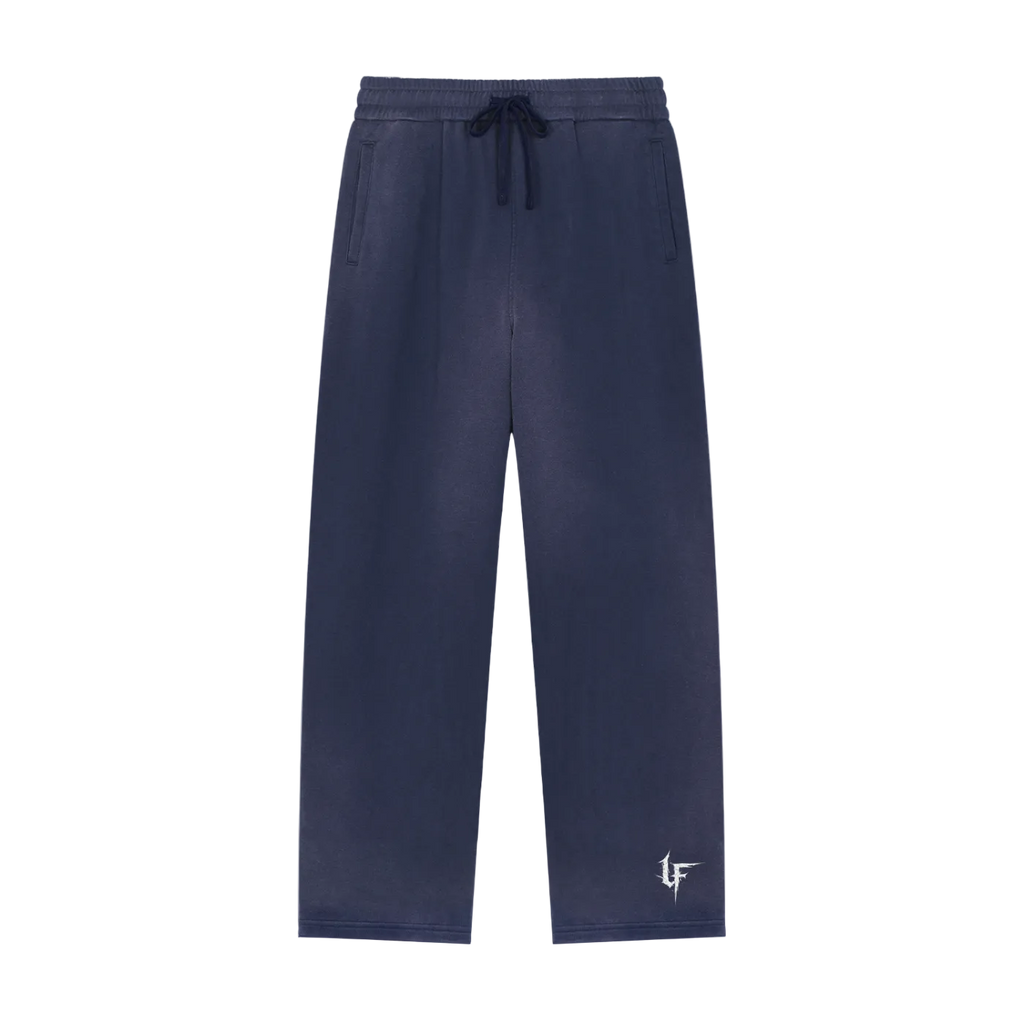 Sun Fade Raw Edge Straight-Leg Sweats x Metal Script