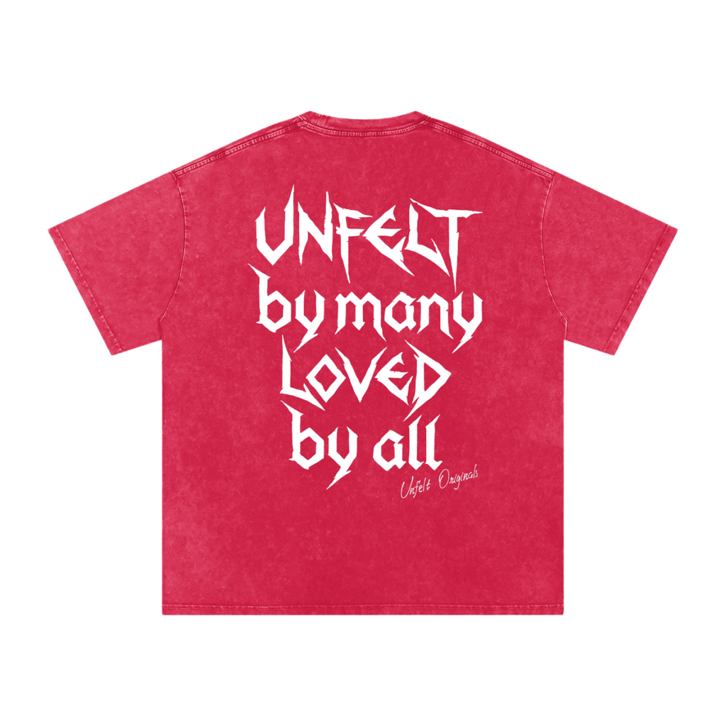 Snow Wash Oversized Cotton Tee x Unfelt Script