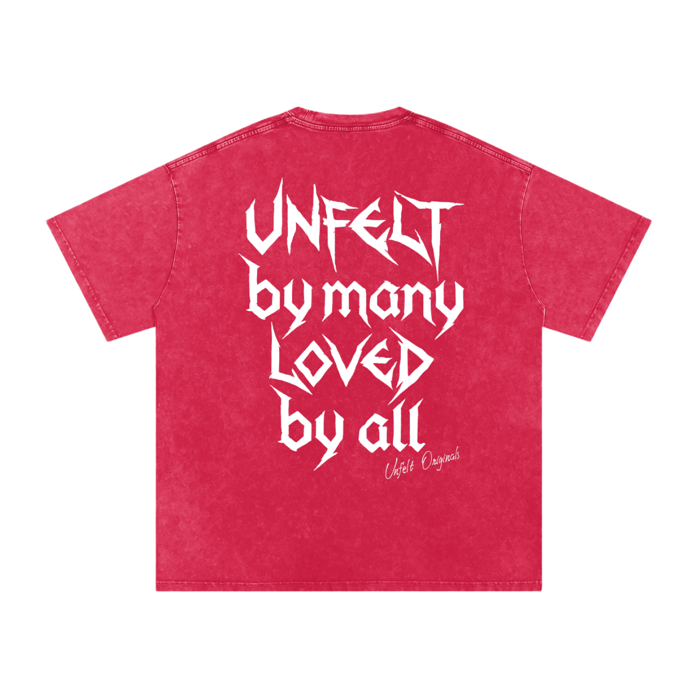 Snow Wash Oversized Cotton Tee x Unfelt Script