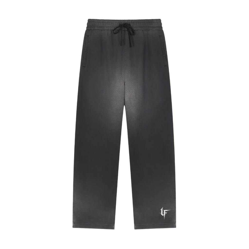 Sun Fade Raw Edge Straight-Leg Sweats x Metal Script